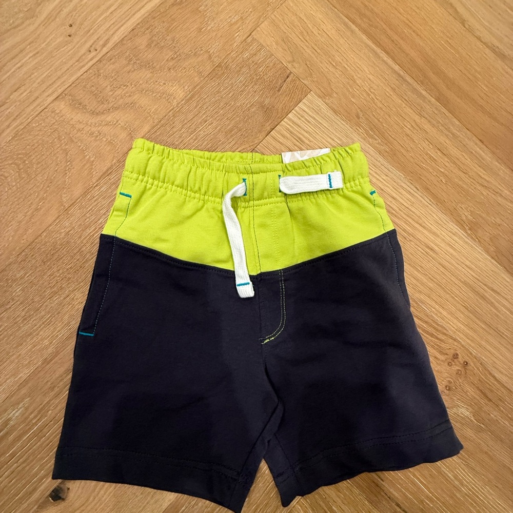 Tommy Bahama Lime Green & Navy Colorblock Kids Shorts